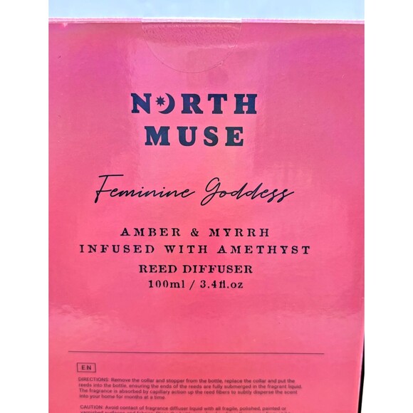 North Muse Feminine Wisdom Reed Diffuser Amber & Myrrh with Amethyst 3.4oz NEW - Picture 6 of 10
